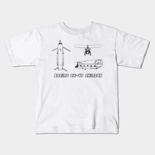 Boeing CH-47 Chinook (black) Kids T-Shirt